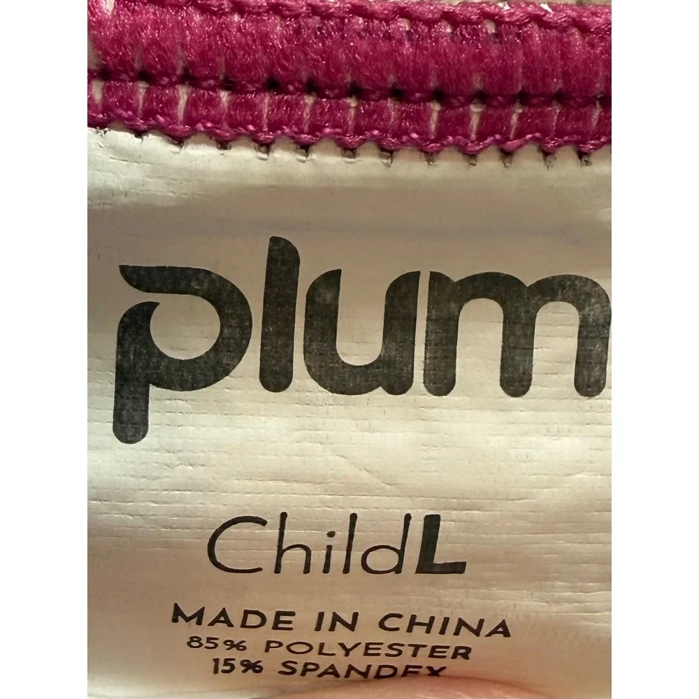 Plum Practicewear Girls‎ Child Large Triad Classic Floral Mesh Back Leotard Pink